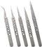 Wolfride Precision Stainless Steel Tweezers Tool Set for Electronics Repair and Crafting, 5 Pcs