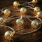 8.5Ft Moroccan String Lights Plug in, 10 LED Silver Metal Globe Fairy