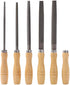 High Carbon Steel File Set with Wooden Handles Rasp File for Metal, Wood, Plastic, 5 Pieces by ACCOCO