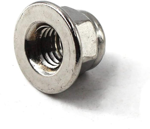 M12 Nylon Lock Nut 304 Stainless Steel Flange Nut Inserts Hex Lock Nuts (Pack of 10)