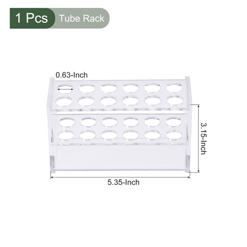 YOKIVE Tube Rack, Acrylic Test Tube Rack Holder | Great for 10ml Lab Test Tube(Clear, 2x6-Sockets)