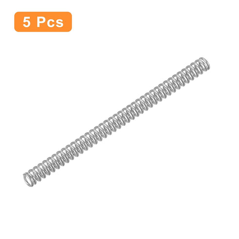 uxcell 5Pcs Compression Spring, 0.02" Wire Diameter, 0.12" OD, 1.77" Free Length 304 Stainless Steel Coil Spring, Silver