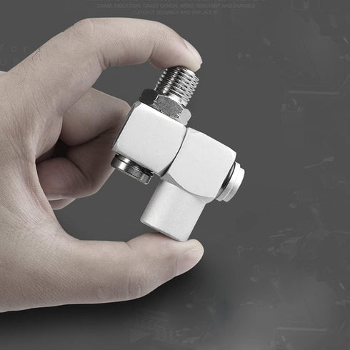 4Pcs Air Tool Swivel Fitting, 1/4 Inch NPT Industrial Swivel 360 Degree Air Hose Connector, Portable Air Tool Adapter