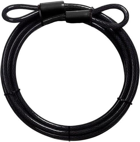 72DPF 15 1 Pack, Master Lock Steel Cable with Looped Ends, ft. Long, Black