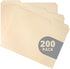 Blue Summit Supplies 200 Manila File Folders, Letter Size, 1/3 Cut Tab, Great for Organizing