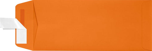 LUXPaper #10 Policy Business Envelopes | Peel & Press | 4 1/8" x 9 1/2" | Mandarin Orange | 80lb. Text | 50 Qty
