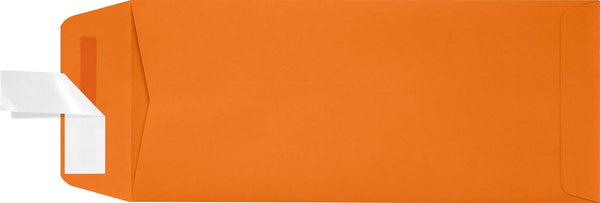 LUXPaper #10 Policy Business Envelopes | Peel & Press | 4 1/8" x 9 1/2" | Mandarin Orange | 80lb. Text | 50 Qty