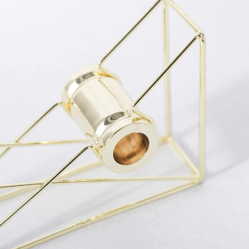 Metal Wire Tape Dispenser, Desktop Tape Holder Cutter for Home School Office Supplies, 1 Piece (Gold)