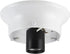 Aspen Creative 22102-03-1, 3-5/8" 4-3/4" 1-3/4" Flush Mount Ceiling Fixture Shade Holder Kit in Matte White Finish