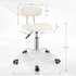 FNZIR Square Rolling Stool with Backrest Height Adjustable Chair Swivel Drafting Chair Stool Chair with Wheels Stable