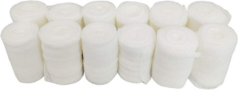 CPR Savers IMCO Multi-Packed 2 Inch x 4.1 Yards Non-Sterile Stretch Cotton Gauze Bandage Rolls for Injury