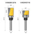 Wolfride Door Hinge Router Bit Set 1/4-Inch Shank Template Flush Trim Router Bit Hinge Mortise Router Bit Bottom Cleaning Router Bit (4pcs)