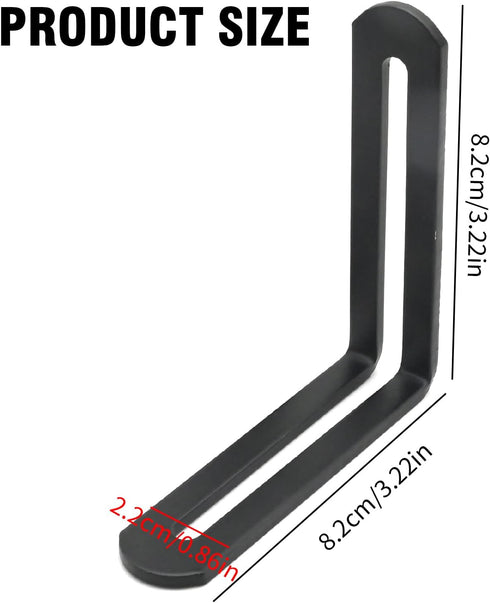 Zreneyfex 4 (3.22x3.22 Pcs Stainless Steel Reinforced L-Shape Corner Brackets Shelf Support Board Connection Angle