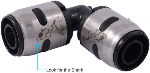 SharkBite 1/2 Inch EvoPEX 90 Degree Elbow, Pack of 6, Push to Connect Plumbing Fitting, PEX