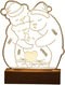 Decorative Acrylic Family Night Light Personalized Teddy Bear LED Lamp, Charming Accent
