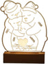 Decorative Acrylic Family Night Light Personalized Teddy Bear LED Lamp, Charming Accent
