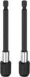 2pcs 100mm Magnetic Screwdriver Bits Holder, Quick Release Drill Bit Chuck Adapter with 1/4" Hex Shank