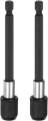 2pcs 100mm Magnetic Screwdriver Bits Holder, Quick Release Drill Bit Chuck Adapter with 1/4" Hex Shank