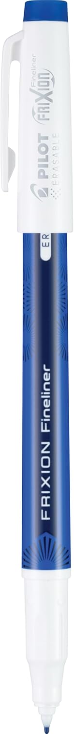 Pilot FriXion Fineliner Erasable Marker Pens, Fine Point 0.7 mm, Pack of 12, Blue