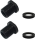 2 Pcs Thread Adapters and Washers, 1/2 * 28-3/4 * 16, Black