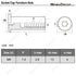 MewuDecor M6 35mm 18-8 (304), 10 x Socket Cap Furniture Bolts with Barrel Nuts for Furniture Cots Beds Crib and Chairs