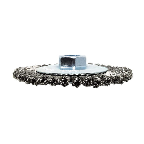 Benchmark Abrasives 4-1/2" x 1/4" Stringer Bead Wire Wheel for Weld Cleaning, 5/8"-11 Thread