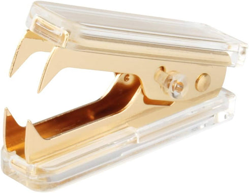 Gold Acrylic Stapler Set, Desk Accessory & Decoration Kit, Includes Clear Stapler, 1000 Staples, Tape Dispenser