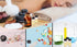 JIUWU 14pcs Mini Clear Glass Bottle Vials, 5ml with Plastic Cap, Leak-Proof for Essential Oils