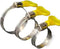 15-Pack Mixed Yellow Stainless Steel Hose Clamps, Adjustable Thumb Screw Key Type Clamps for Plumbing, Automotive