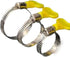 15-Pack Mixed Yellow Stainless Steel Hose Clamps, Adjustable Thumb Screw Key Type Clamps for Plumbing, Automotive