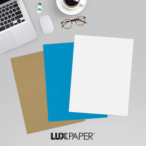 LUXPaper 8.5" x 11" White Paper | Letter Size | 80lb. Text | Inkjet | 50 Qty