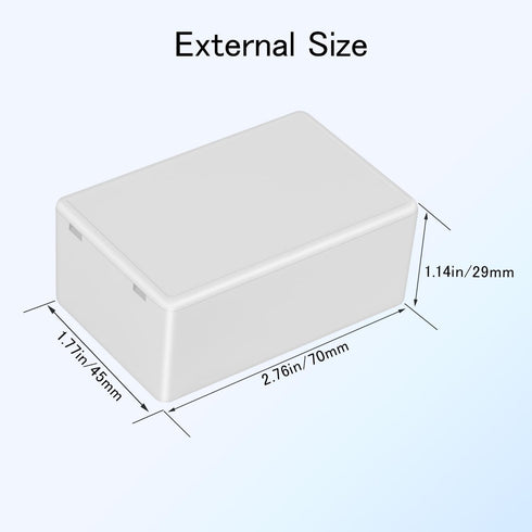 Project Box 8 Pieces Small Electrical Junction Box ABS Plastic Enclosure Power Case White 2.76" x 1.77" x 1.14"