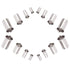 110PCS Crimp Fitting, Non-Insulated Wire Ferrules for Car Amp Clean Install, 4 Types Gauge: AWG 4,2,1,0