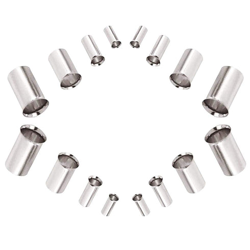 240PCS Wire Copper Crimp Fitting Ferrules - Non Insulated Cable Housing Ferrule Pin Terminal Kit, 4 Types Gauge