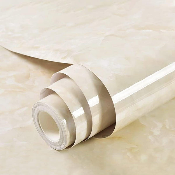 YENHOME Marble Contact Paper Peel and Stick Waterproof 17.7"X118" Beige Marble for Desk Countertops, Self Adhesive