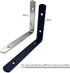 ZHome 110X150MM Corner Brace Shelf Bracket Heavy Duty Black Steel L Corner Brace, Decorative Joint Angle Bracket