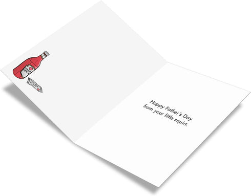 NobleWorks Funny Father's Day Card with Envelope, Humor Greeting Card for Dads, Stepdad, Grandpa - Ketchup Dad C7290FDG