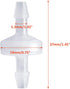 5 Pcs Check Valve Non Return Ozone Resistance PVDF, 1/4 Inch One-Way Check Valve for Fuel Gas