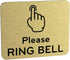 Please Ring Bell Sign - Adhesive Door Bell Sticker or Notice, SILVER/GOLD/BLACK with Universal Icon Symbol (Size 11cm x