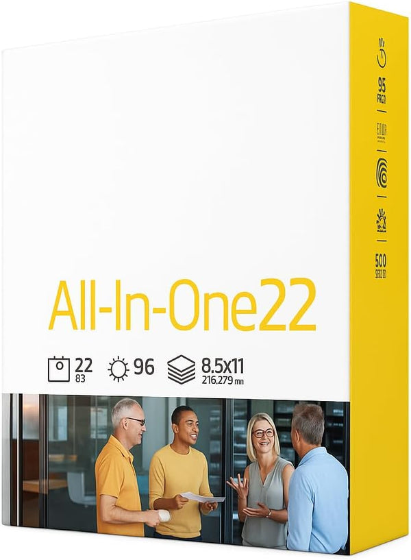 O2ktb Premium All-in-One Copy Paper, 8.5" x 11", 22 lb, 96 Bright, White,