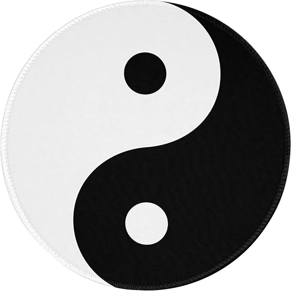 JANKOW Circular Tai Chi Mouse Pad, Yin Yang Design, Ideal for Students, Company Employees, Esports Players