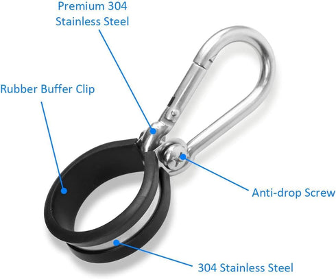 4 Pack Stainless Steel Hanger Bracket Assembly, Rubber Cushion Airpower Line Clamp for 3-in-1 Tractor Trailer