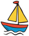 Azeeda 'Sail Boat Toy' White Premium Vinyl Decal Sticker Waterproof, Durable & Easy