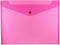 JAM PAPER Plastic Envelopes with Snap Closure, Letter Booklet, 9 3/4 x 13, Fuchsia Pink, 12/Pack