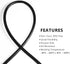 QuQuyi 9.84ft Black Silicone Vacuum Tubing Hose, 5/32" ID x 1/4" OD, High Temperature Food Grade