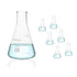 Conical Flask Set, 150mL Glass Erlenmeyer Flasks, Narrow Mouth, 3.3 Borosilicate Glass (case of 6)