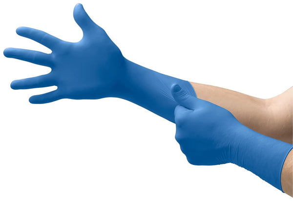 Microflex SafeGrip SG-375 Extra Thick Disposable Latex Gloves for Life Sciences, XL Blue (Box of 50)