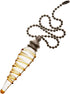 2Pcs Set, 12" Ceiling Fan Pull Chain Decorative Bronze Chains with Spiral Pendant Ornaments, Extension Light Pulls