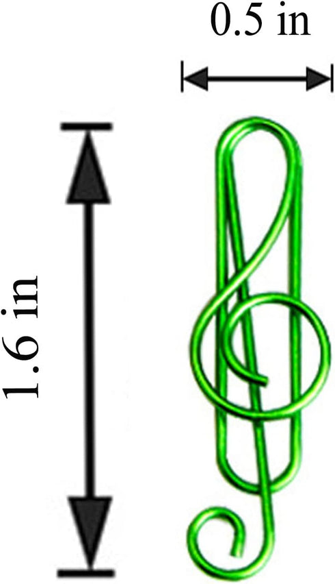 Paper Clips Cute Musical Note Shape Paper Clip for Music Enthusiast for Party Invitation Card Notebook Files Office School (50 Pcs Musical Note Shape) by COUKASO