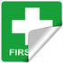 dealzEpic First Aid Decal Sign - Self Adhesive Waterproof Vinyl Sticker (3.94x3.94 inches, Pack of 4)